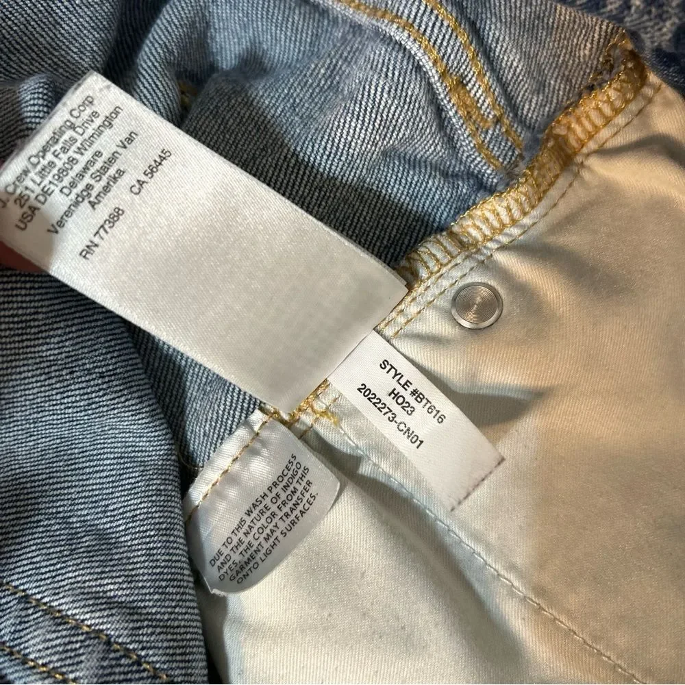 J. Crew Slim Wide Leg Jeans in Beach Way Wash Size 34